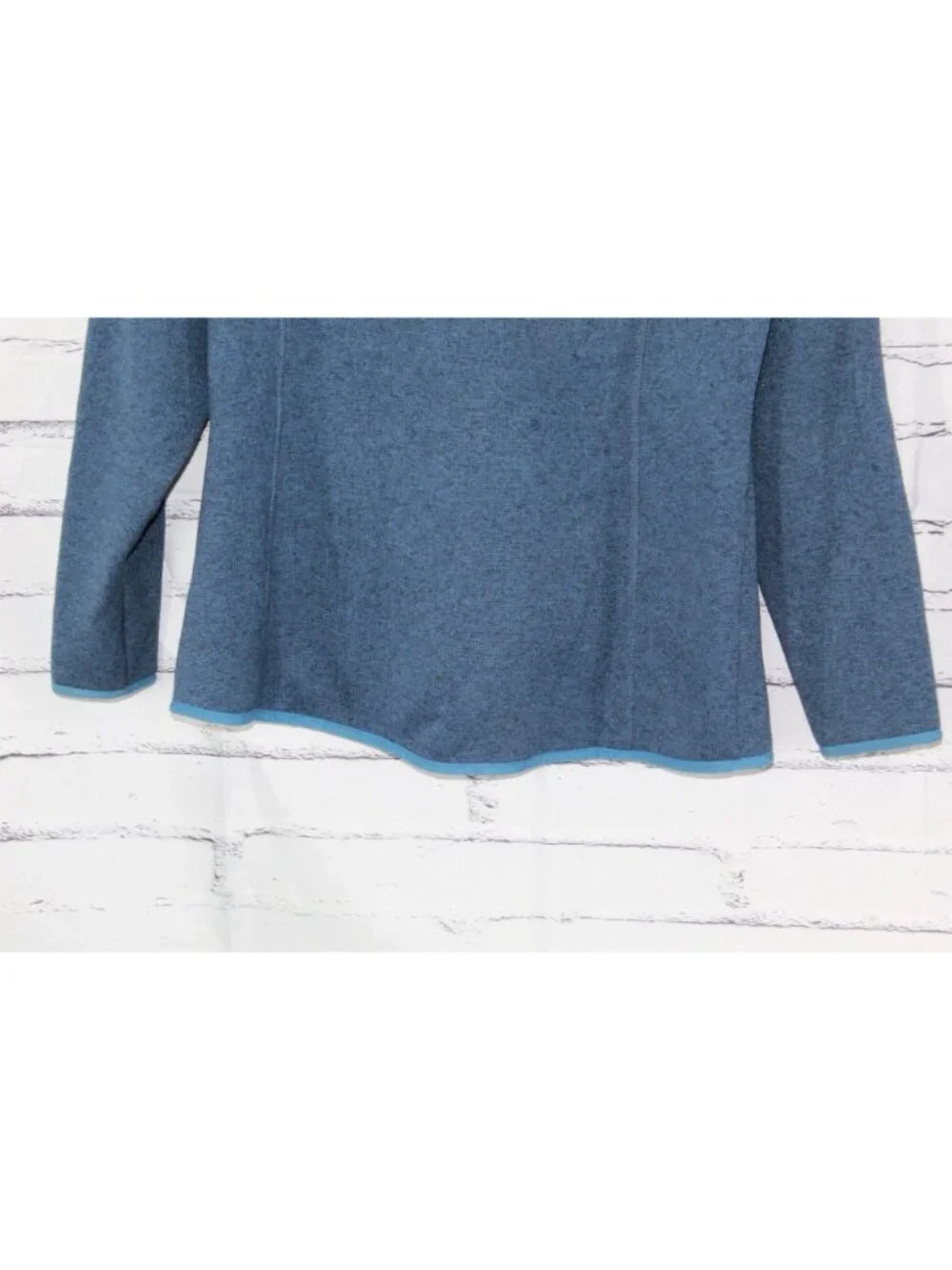 LL Bean Womens Sweater Fleece Full Zip Jacket Navy Everyday Casual Outdoor L Pet - Picture 7 of 11